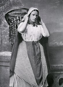 Newhaven Fishwife, 1800-luvun loppu (bw kuva)
